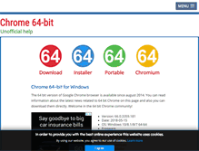 Tablet Screenshot of chrome64bit.com